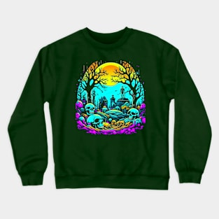 Night In The Graveyard of Skulls, Macabre Crewneck Sweatshirt